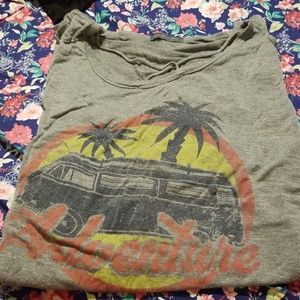 West Coast Love Strappy Grey Tee Shirt